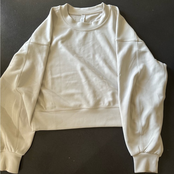 Lululemon Softstreme Perfectly Cropped Crew. Color: white opal. Hawaii! OFFER!!! - Picture 3 of 5